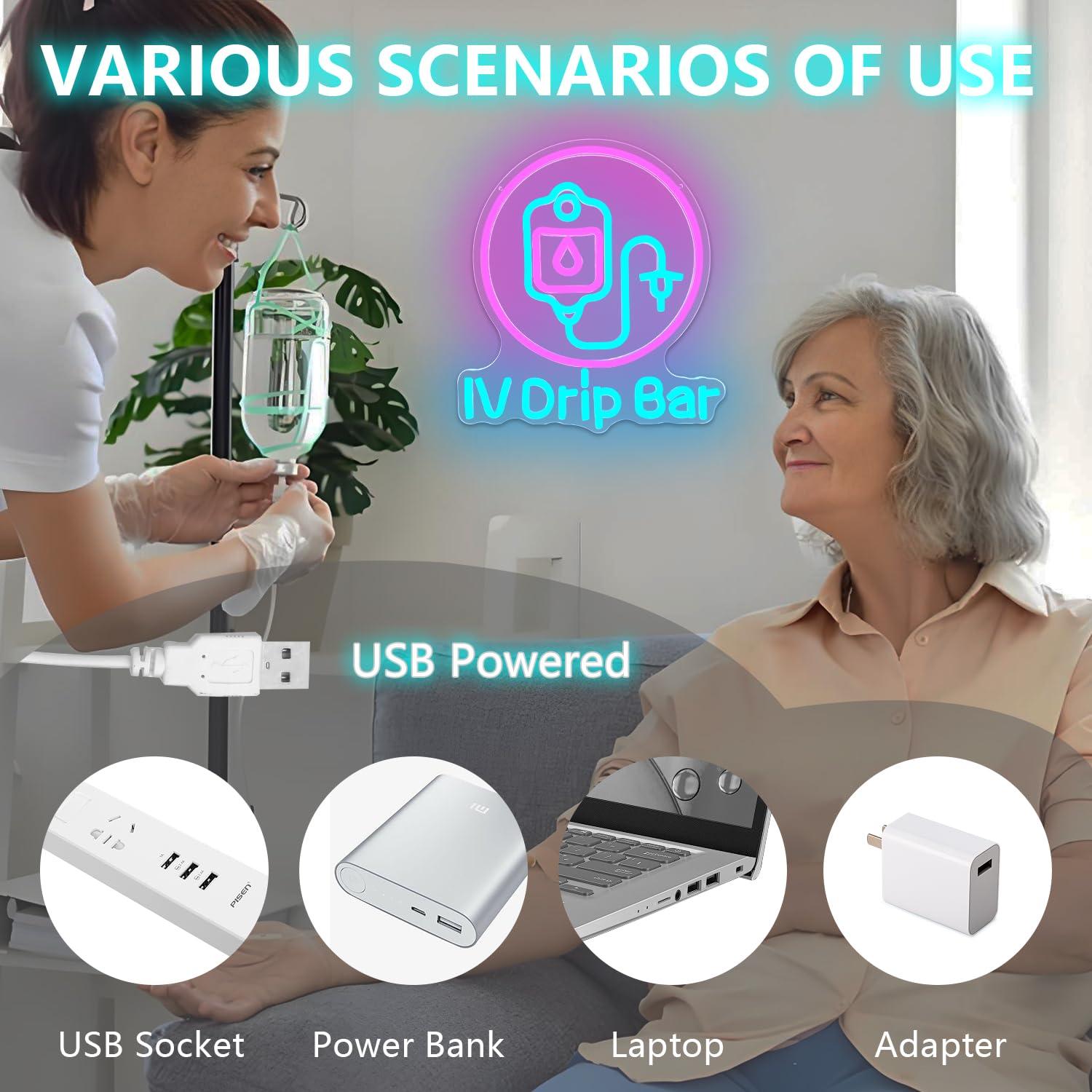 Lampu LED Neon Sign IV Drip Ba - Medical Wellness & Spa Werona ulasan dan harga
